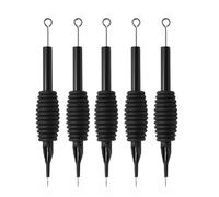 5 Pcs Noir Manchons Jetables Tatouage Tattoo Aiguille Art Corps 5RL 14.2x2cm