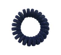 5 pcs/Pack velours téléphone bobine bandeaux femmes spirale cheveux cravates filles cheveux anneaux corde couleur unie cheveux accessoires Scrunchy(Dark blue)