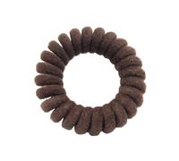 5 pcs/Pack velours téléphone bobine bandeaux femmes spirale cheveux cravates filles cheveux anneaux corde couleur unie cheveux accessoires Scrunchy(Dark brown)