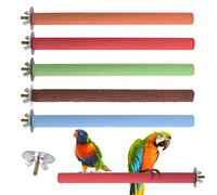 5 Pcs Perroquet Perches, Coloré Bâton de Griffe de Perroquet, Cage Patte Broyage Jouet Gommage Bâton de Meulage pour Oiseau Perroquet Perruches Calopsitte Conure Inséparable, 1.5 * 20 cm