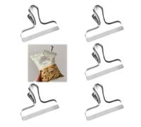 5 Pcs Pince Sachet Inoxydable,76 mm Pince Fermeture Sachet,Pince Sachet Alimentaire,Pour Sceller Les Emballages Alimentaires,Convient Aux Fournitures De Cuisine,De Maison Ou De Bureau
