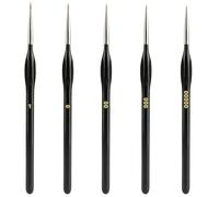 5 Pcs Pinceaux Peinture Acrylique, Détail Pinceau Aquarelle Fin, Pinceaux Aquarelle Peintures Professionnels, Pinceau Fin Peinture Modelisme pour Miniature Figurine Nail Art(5 Tailles)