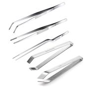 5 Pcs Pinces Alimentaire à épiler Professionnelle en INOX, Pince a Arrete, Pince à Grill, Pince à épiler, Pince à Épiler à Poisson pour Garnir Les Aliments pour La Cuisson et la Pâtisserie