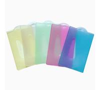 5 Pcs Porte Carte Imperméable à l'Eau, Badge Coloré Plastique, Étui pour Cartes D'identité/d'étudiants/ de Visite/de Bus, Exposition