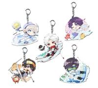 5 Pcs Porte Clés Love＆Deepspace Anime Figurine Cosplay Keychain Pendentifs Decor Acrylique Porte Clef Set