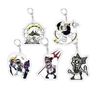 5 Pcs Porte Clés Murder Uzi Drone Jeux Cartoon Murder Dron Figurine J N Pendentifs Porte-Clés Decoration Acrylique Keychain