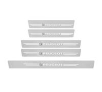 5 Pcs Protection Portiere Voiture pour Peugeot 508 SW II FC I 2018-2024,Autocollant de Seuil en Fibre de Carbone,Protecteur De Seuil Porte De Voiture Seuil,Silver