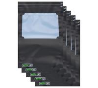 5 PCS Sachet en Mylar 85G, Sachets Refermable 20X30CM avec Fermeture Éclair, avec Fenêtre Avant, Hermétiques, Antistatique Sac avec Contrôle de l'Humidité, Sans Odeur, pour Herbes