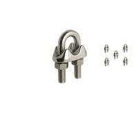 5 Pcs Serre câble à étrier en Inox A4 pour câble acier/inox de 6mm (6mm)