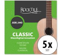 5 pcs Set Cordes de Guitarre Classique Acoustique Folk en Nylon 028 - 043