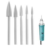 5 PCS Set D’outils De Gravure HSS - Fraises Pour Bois Pour Accessoires Dremel & Outils Rotatifs, Tailles 3-8mm, Outil De Sculpture Pour Sculpture Bois & Modélisme (Tige 1/8")