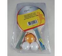 5 Pcs Set De Ping Pong 2 Raquettes Tennis De Table + 3 Balles