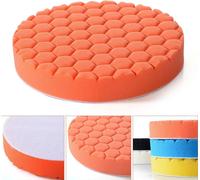5 pcs/set Tampon de polissage éponge Cire de beauté pour voiture 3/4/5/6/7 pouces Motif hexagonal 3 pouces