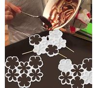 5 Pcs Silicone Flower Lollipop Molds For Edible Cake Decorating And Jewelry Making