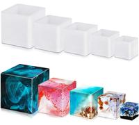 5 Pcs Square Resin Molds Epoxy Resin Molds Molds Resin Mold Kit Silicone Resin Mold