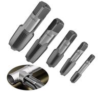 5 PCS Tarauds à Filetage en Acier de, BSP 55 Degrés, pour la Réparation des Joints de Conduite d'Eau, l'Automobile et les Machines - Tailles G1/8, G1/4, G3/8, G1/2, G3/4