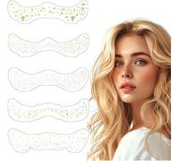 5 Pcs Tatouages En Paillettes Pour Visage,Strass Visage,Glitter Freckles Argent,Tatouage Visage Taches De Rousseur Pailletées Impermeable,Taches De Rousseur Tatouages Temporaires Pour Femmes