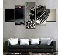 5 Pcs Toile Murale Art Mural Platine Pour Instrument Dj Avec Cadre 150 X 80 Cm Décoration Murale Oeuvre Moderne Peinture Pour Bureau À Domicile Salon Chambre Pour Salle À Manger Chambre D'Enfants Gal