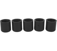 5 PCs Tube à vide d'entrée Tube en silicone Capuchon de bouchon d'extrémité 25mm de diamètre intérieur Universal Fit pour voiture Noir