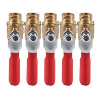5 Pcs Valve Compresseur D'air Robinet À Bille Double Mâle Filetage G1/4 Valve En Laiton Compresseur D'air Accessoire Tuyau De Tuyau Tuyau Outil D'air Accessoires Tuyaux Accessoire