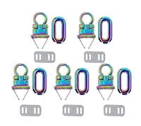 5 Pcs Verrou à Bascule en Alliage de Zinc Coloré, Verrou à Coque pour Valises, Fermoirs à Rotation pour Sacs à Main et Portefeuilles DIY, Sécurité Renforcée avec Anneau Classique,