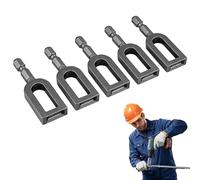5 PCS Wire Twister Tool for Drill, Wire Nut Twister for Drill, Quick Connector Wire Terminals Power Tools, Fence & Construction Fastening Tool for Electricians & DIY (9 Gauge)