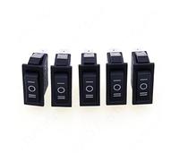 5 pcs x AC 15A 250V /20A 125V 3 Pin SPDT KCD3 ON-OFF-ON 3 Position BLACK Boat Rocker Switch Control switch