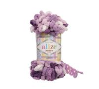5 pelotes de laine douce Alize Puffy Color Baby Big Loop 100 % micropolyester 100 g 9 m - 5923