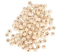 5 Perles en Bois de Pack - Perles Lâches Rond IC pour la Fabrication de Bijoux de Bricolage, 2 Mm Couleur 80 Pcs pour Fts (12mm-80pcs) (14mm-60pcs)