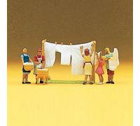 5 Personnes étendant le linge-HO 1/87-PREISER 10050
