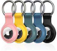 5 Piece Cases For Apple Airtag,Airtag Key Ring-Anti-Fall And Anti-Scratch For Pets Wallets And Luggage,Compatible With New Air Tag Locator Tracker Case