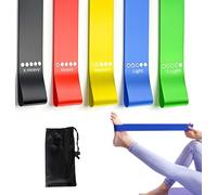 5 Piece Elastic Bands ¿ Bodybuilding,Yoga,Pilates ¿ 5 Levels Of Resistance ¿ Natural Latex ¿ With Storage Bag