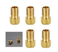 5 pièce Embout Pompe Velo,Voiture gonflage Pneu Valve Adaptateur,vélo tubeless air compresseur adaptateurs Accessoire,Universel Bicycle Petit gonfleur Presta Bouchon kit pour Moto VTT valves raccord