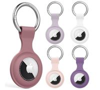 5 Pièce Étuis pour Apple AirTag 2021, Airtag Porte Clé - Anti-Chute et Anti-Rayures pour Animaux Portefeuilles et Bagages, Compatible avec Le Nouvel Air tag Locator Tracker Étui (Pack D)