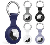 5 Pièce Étuis pour Apple AirTag 2021, Airtag Porte Clé - Anti-Chute et Anti-Rayures pour Animaux Portefeuilles et Bagages, Compatible avec Le Nouvel Air tag Locator Tracker Étui (Pack G)