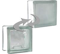 5 pièce FUCHS briques de verre nuage incolore 1 face satinée 11,5x11,5x8 cm