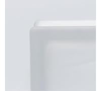 5 pièce FUCHS briques de verre nuage incolore 1 face satinée 19x19x8 cm