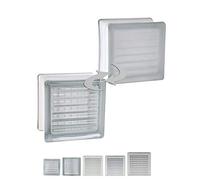 5 pièce FUCHS briques de verre quadrillé incolore 1 face satinée 11,5x11,5x8 cm