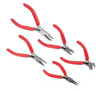 5 Piece Set Of Steel Mini Jewelry Pliers And Scissors, Handmade Diy Tool Set, Bracelet Making Kit Needle Nose Pliers Round Long Bent Nose Suitable For Diy Crafts