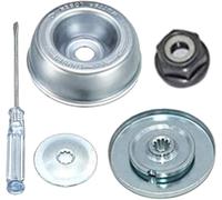 5 Piece Universal Trimmer Head Nut Kit,Blade Nut Fixing Kit,Metal Gearbox Accessories,Spare Parts For Strimmer And Lawnmowers (Silver)