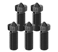 5 Pièces 0,4mm Hardened Steel Volcano Nozzle,Buses en Acier Trempé Haute Température Résistant pour Artillery Sidewinder X1/X2 /Genius für Vyper/Kobra Plus/Kobra Max