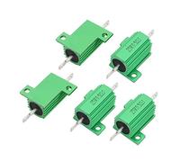 5 pièces 0.5 équipement électrique Ohm 25W monté sur châssis en aluminium plaqué axia-l plomb résistance bobinée vert Composants consommateurs d'énergie