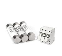 5 pièces 10 * 38 Fusible En Céramique À Coup Rapide 10x38mm 500V 0.5A 1A 2A 4A 6A 8A 10A 16A 20A 32A RO15 RT18 RT14(3 Years)