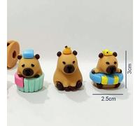 5 pièces/10 pièces/20 pièces Mignons capuchons de crayon en caoutchouc souple en forme d'hippopotame nain, couleurs et styles aléatoires. Accessoires de stylo à bille/crayon avec motifs d'animaux de b