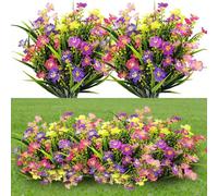 5 pièces/10 pièces Décorations de mariage, Décorations de la Fête des Mères, Set multicolore mélangé de fleurs artificielles réalistes de printemps avec fruits et petites marguerites. Décoration flora