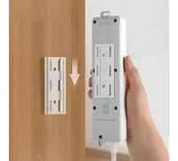 5 pièces/10 pièces Supports adhésifs pour bandes d'alimentation - Montage mural, amovible sans dommage et plastique durable - Organisateur gain de place, crochets utilitaires, clips pour câble d'alime