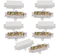 5 Pièces 1000V 100A Connecteurs Câble Vis Double, Boîte Jonction Lectrique Epissure Rapide ZK-1116 Conducteurs Laiton, Bout Borniers avec ABS Coque Isolés pour Plafonnier, Interrupteur, 2.5-16mm² Fil