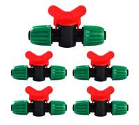 5 Pièces 16mm Vanne Commutation D'Irrigation,Irrigation Pipe Valve Switch,Robinets de Verrouillage pour Système D'irrigation Goutte à Goutte,pour 16mm Tuyau,Vert.[U308]