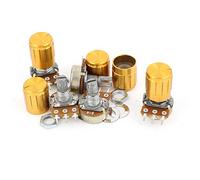 5 pièces 1K Résistances Variables OHM Potentiomètre Rotatif Cône Linéaire 1KB B1K Pot Potentiomètres w Boutons Composants consommateurs d'énergie