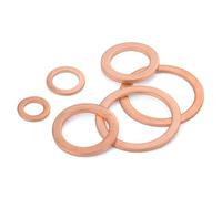 5 pièces 2 mm d'épaisseur M35 M36 M38 M40 M42 M44 M45 M46 M48 M49 M50 M60-84 mm Rondelle en cuivre Joint solide(30x45x2)